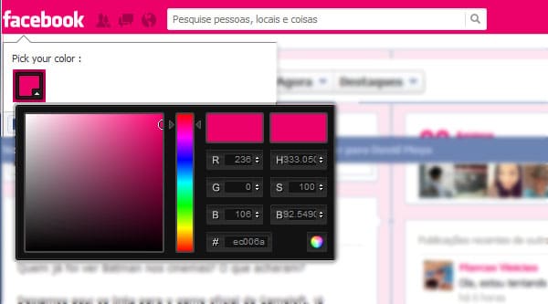 Renove seu Facebook com cores personalizadas!