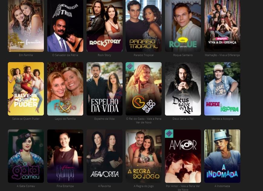 Assista novelas clássicas no Globoplay agora