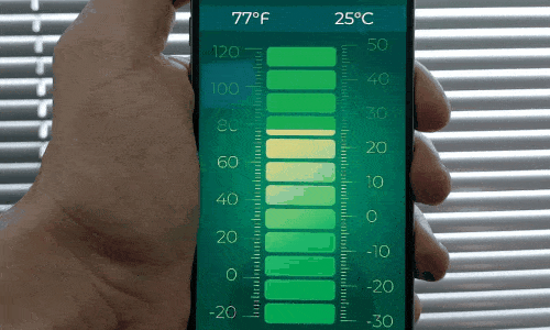 Controle de temperatura fácil na palma!