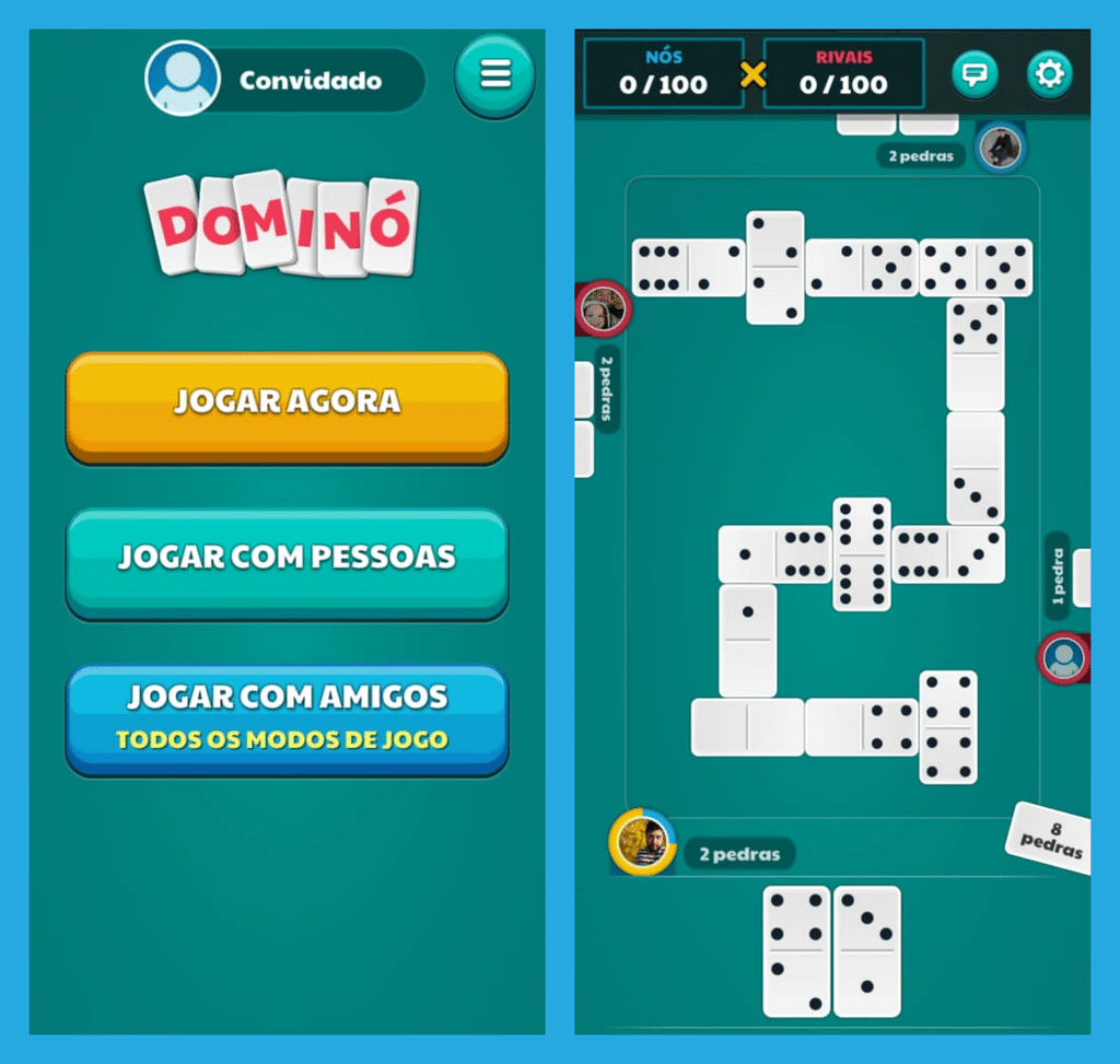 Domine dominó online em 60s
